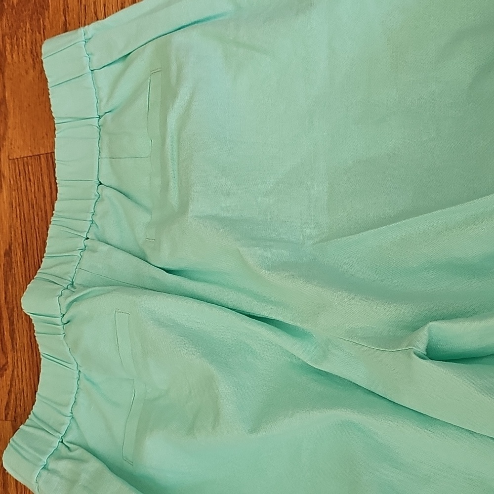 Mint Green Casual linen Pants - Picture 4 of 5